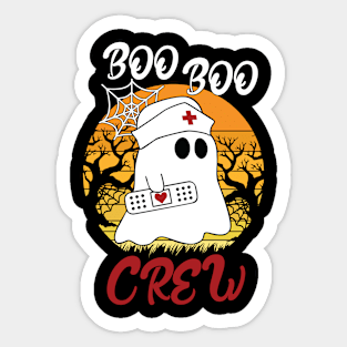 Boo Boo Crew Nurse Shirts Halloween Nurse Shirts for Women Sticker